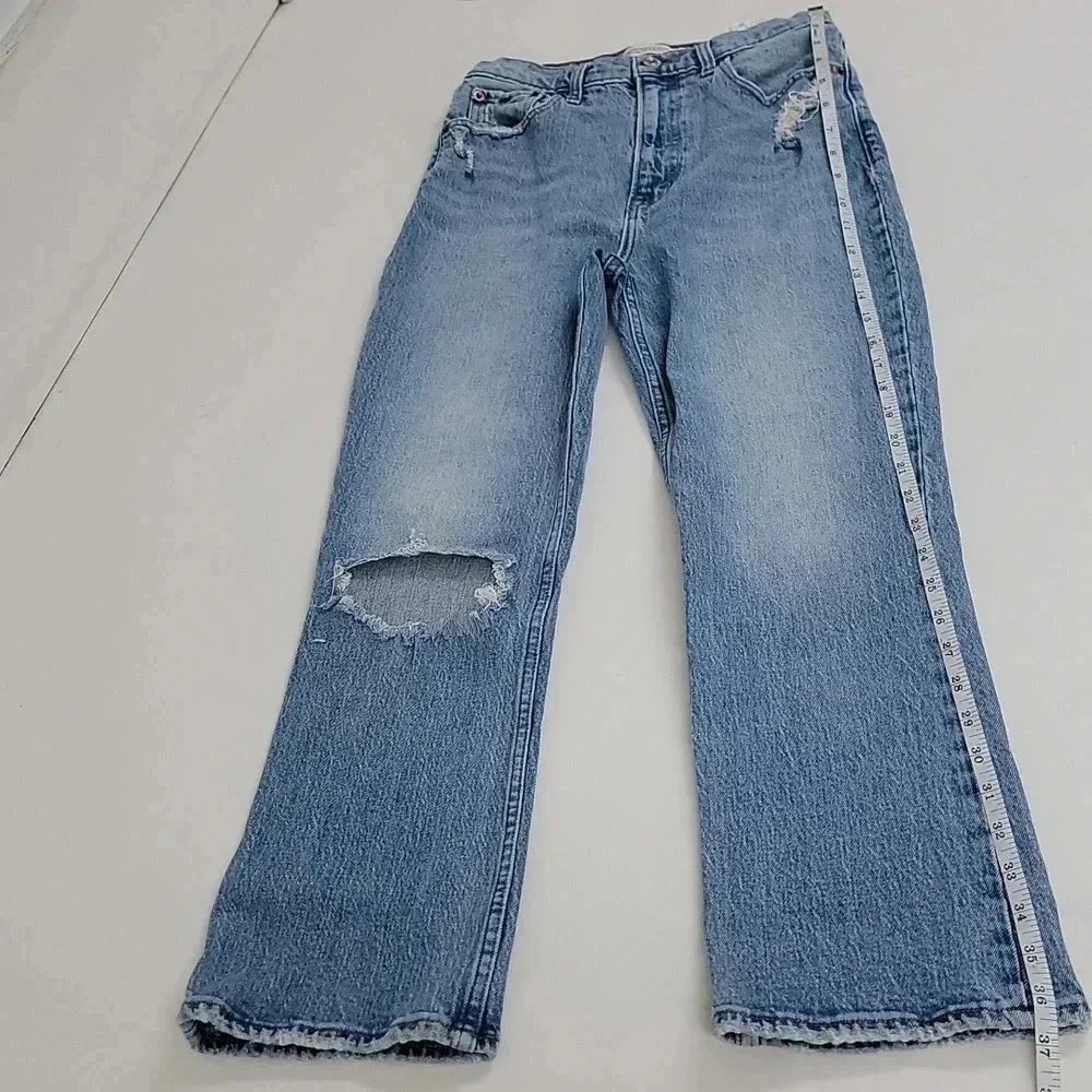 Abercrombie & Fitch Ultra High Rise Kick flare distressed jeans - Picture 3 of 13